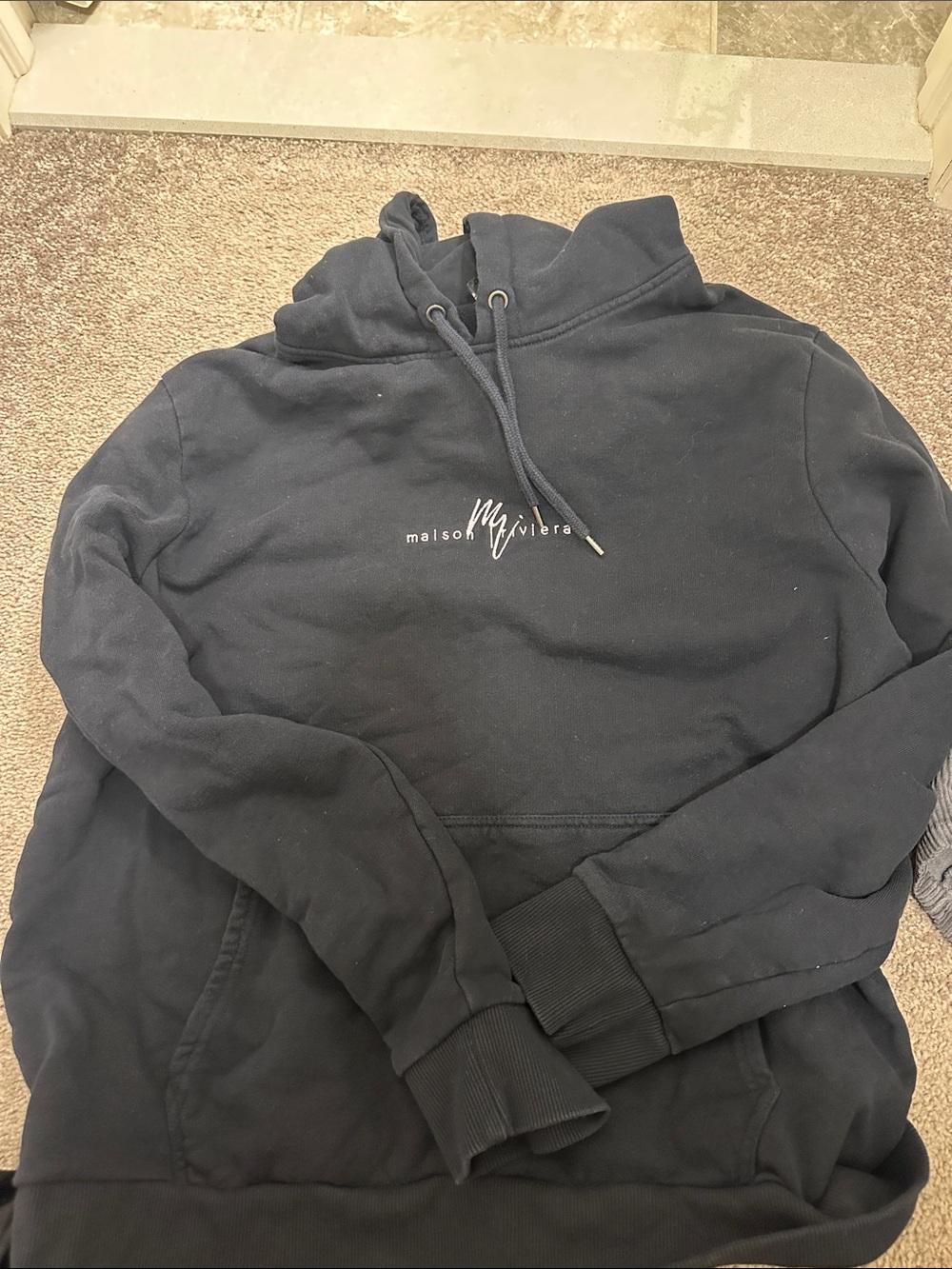 River Island Black Logo Sweatshirt Hoodie